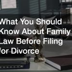 What You Should Know About Family Law Before Filing for Divorce