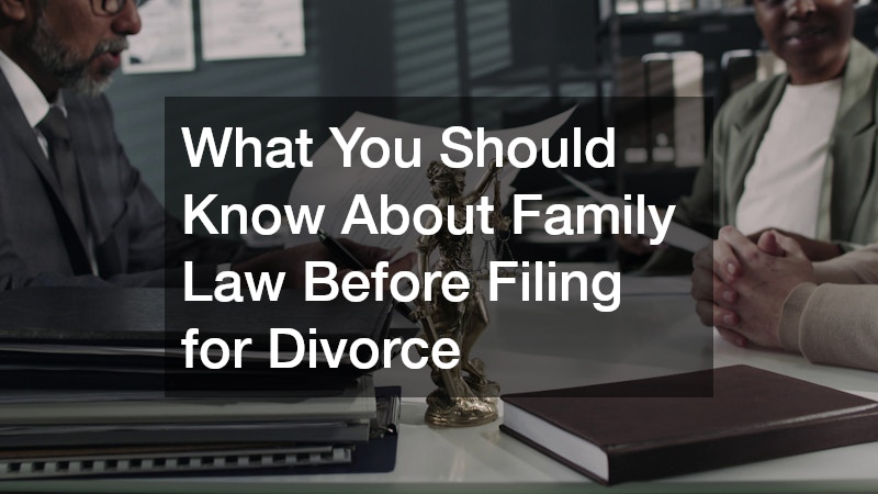 What You Should Know About Family Law Before Filing for Divorce