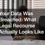Your Data Was Breached: What Legal Recourse Actually Looks Like