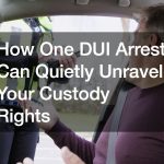 How One DUI Arrest Can Quietly Unravel Your Custody Rights