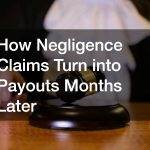 How Negligence Claims Turn into Payouts Months Later