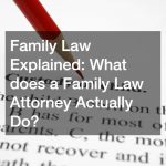 Family Law Explained  What does a Family Law Attorney Actually Do?